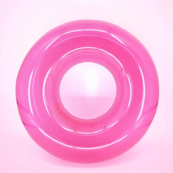 Intex 30" Transparent Hot Pink Inflatable Swim Tube / Pool Ring / Float - GUC - Picture 3 of 11